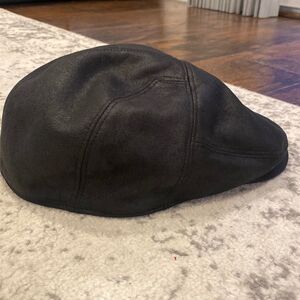 Henschel Hat co. USA FAUX‎ LEATHER DRIVER CAP size 3XL GUC black